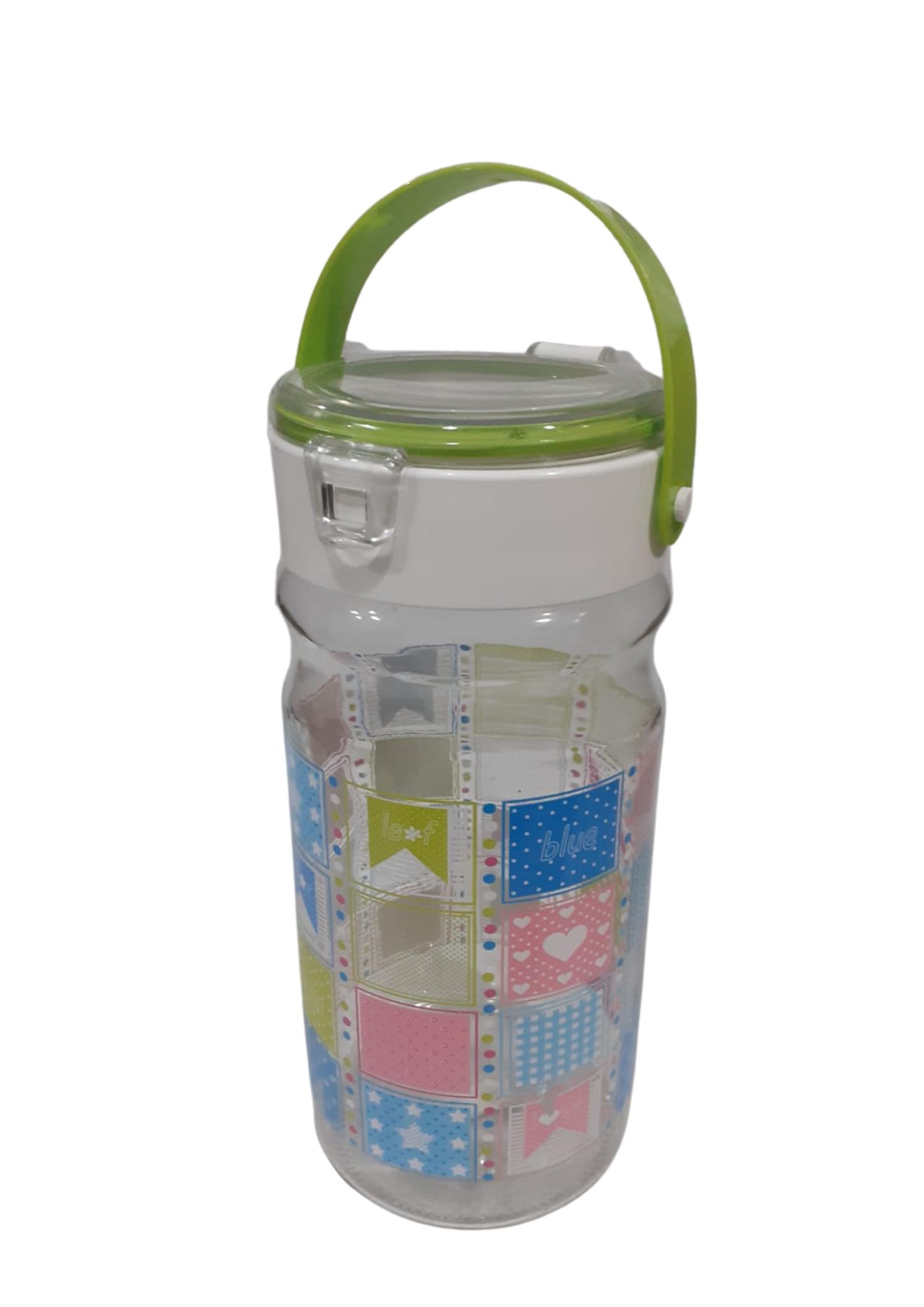 FRASCO CON MANIJA ESTAMPADO DECO 1,8L