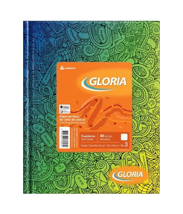 CUADERNO GLORIA N3° FANTASIA 48H = (102589)