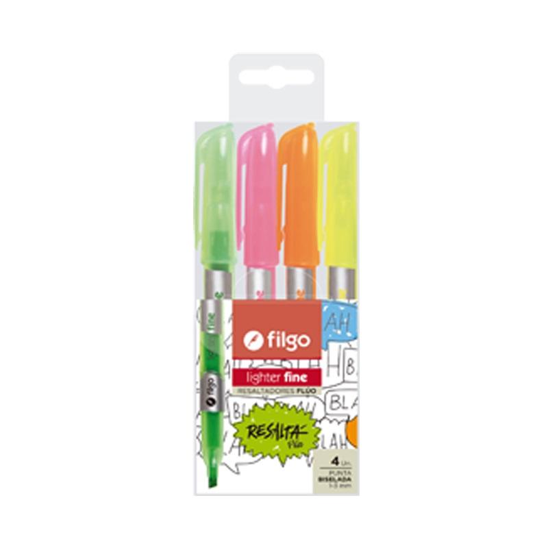 RESALTADOR FILGO LIGHTER FINE FLUO X4U.