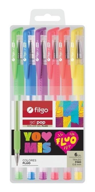 BOLIGRAFO FILGO ROLLER GEL POPFLUOX6 GP8E6FLU