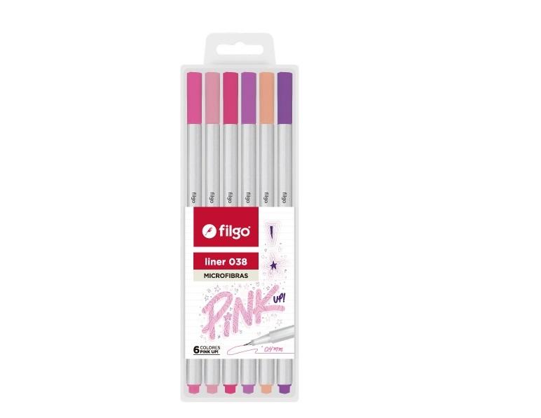 MICROFIBRA FILGO LINER 038 0.4MM X6U. PINK UP