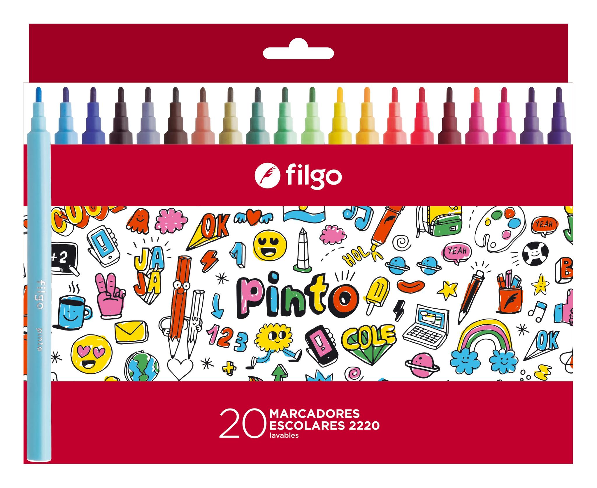 MARCADOR ESCOLAR FILGO V/COLORES X20U