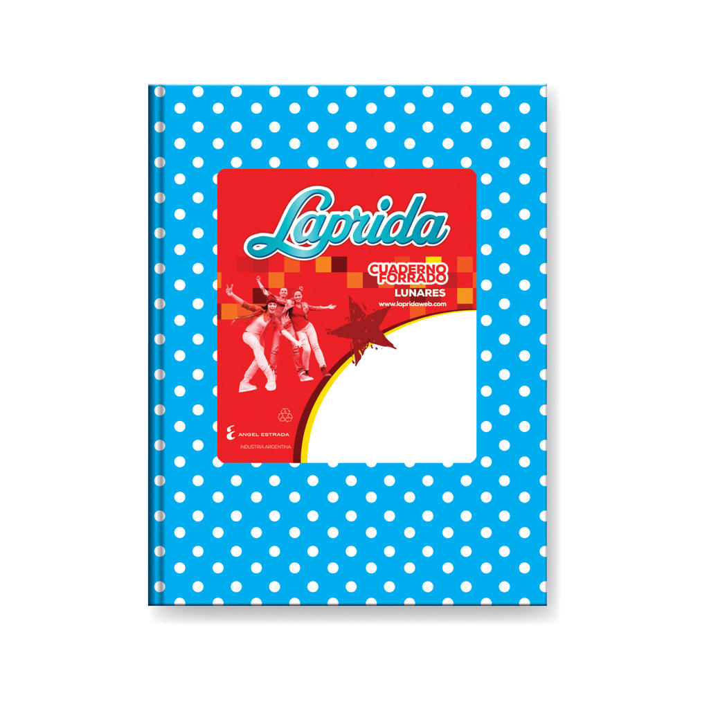 CUADERNO LAPRIDA AB3 50H LUNARES CELESTE