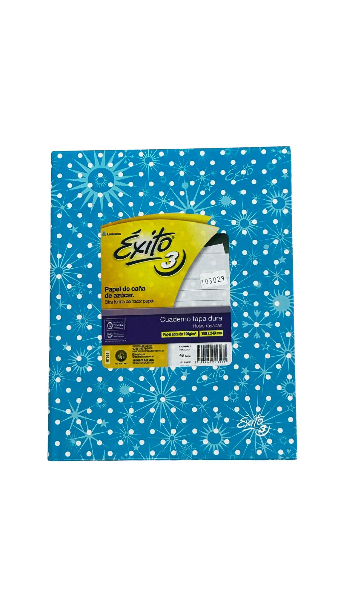 CUADERNO EXITO E3 LUNARES X48H = CELESTE