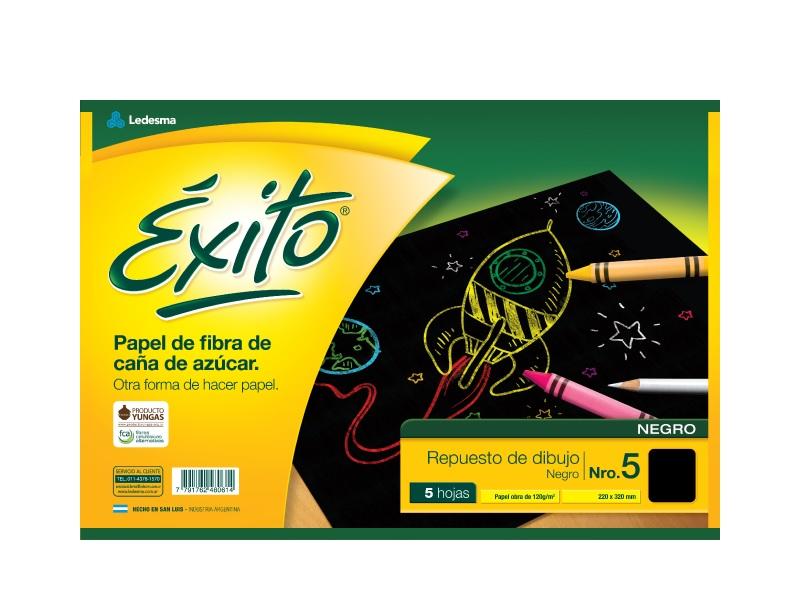 REPUESTO DE DIBUJO EXITO N°5 NEGRO X 5H