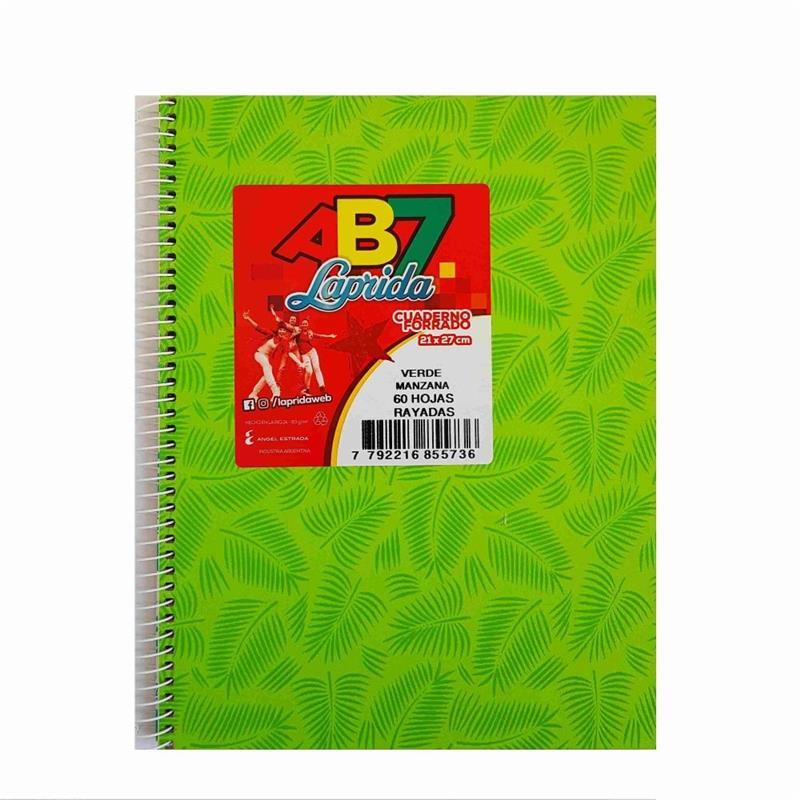 CUADERNO LAPRIDA AB7 21X27 C/ESP X60H