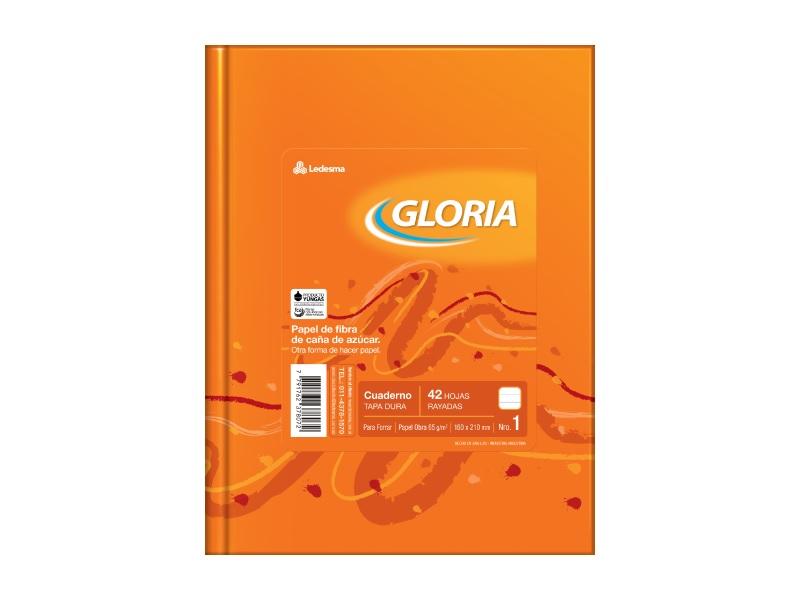 CUADERNO GLORIA TAPA DURA 42 HOJAS