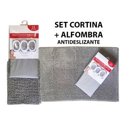 SET CORTINA TEFLON 180CM C/ALFOMBRA