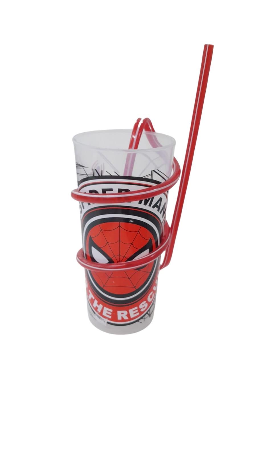 VASO C/SORBETE AFUERA GRANDE  SPIDERMAN