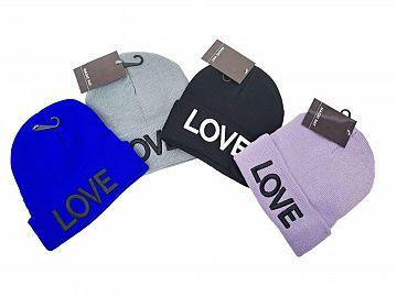 GORRO MUJER C/ BORDADO LOVE 4 COL