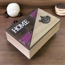 CAJA P/TE 6 DIV MADERA 4X16CM