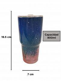 VASO VÍA LACTEA C/TAPA TRANSPARENTE 850ML