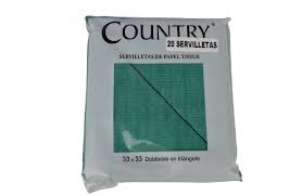 SERVILLETA COUNTRY LISA VERDE 33X33