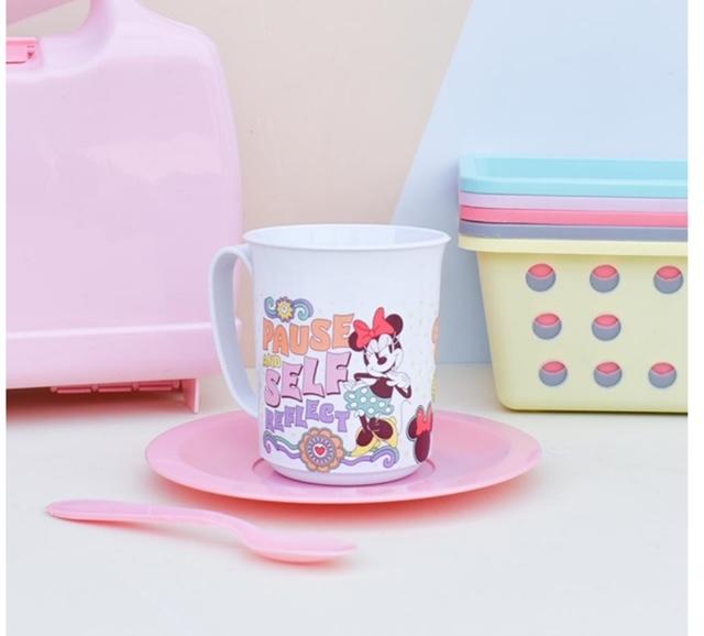 COMBO TAZA C/PLATO Y CUCHARA MINNIE