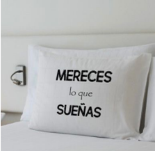 FUNDA ALMOHADA MERECES LO QUE SUEÑAS 50X70