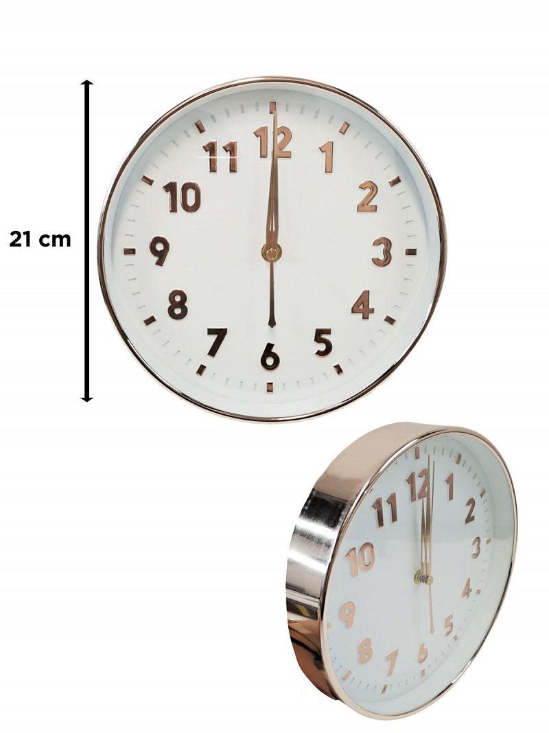 RELOJ PARED METALIZADO - 4 COLORES 21X4CM