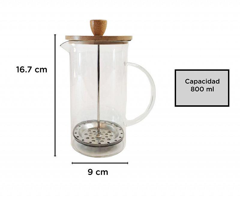 CAFETERA A PRENSA TAPA BAMBOO 800ML