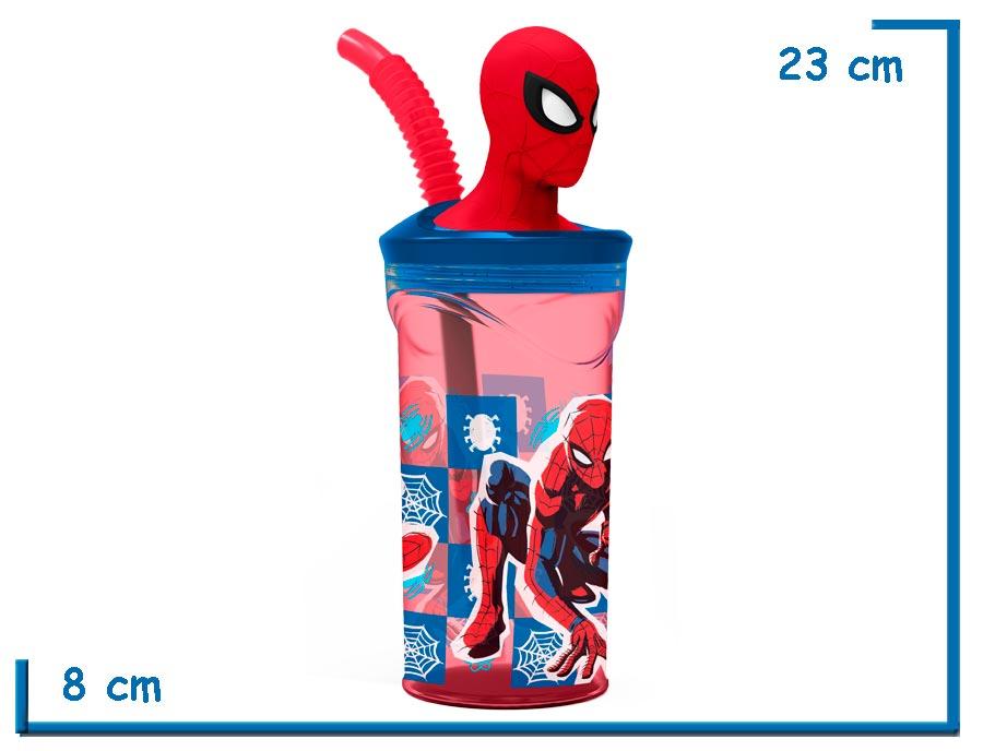 SPIDER-MAN VASO 360 ML TAPA 3D