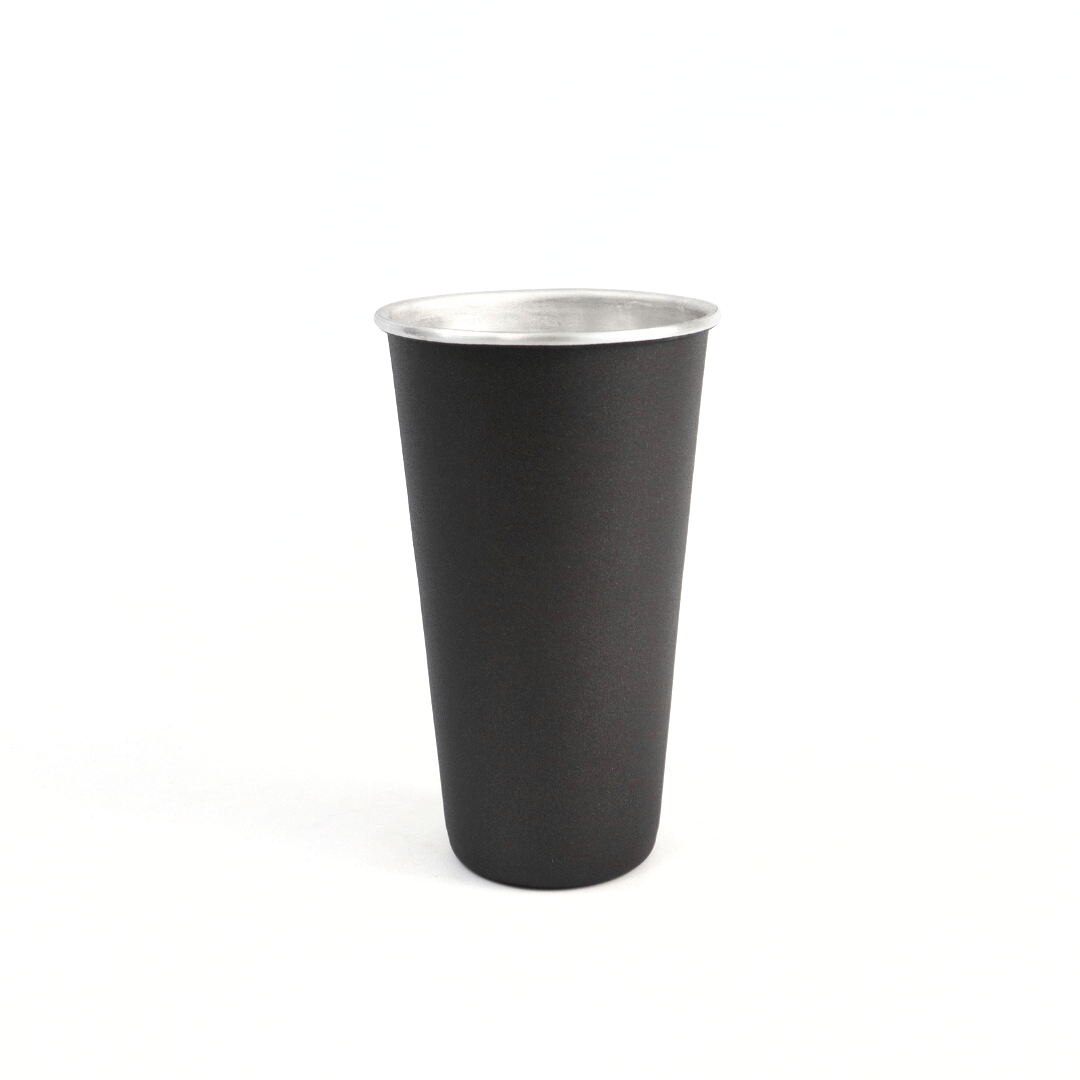 VASO PINTADO ALUMINIO NEGRO 1 LITRO
