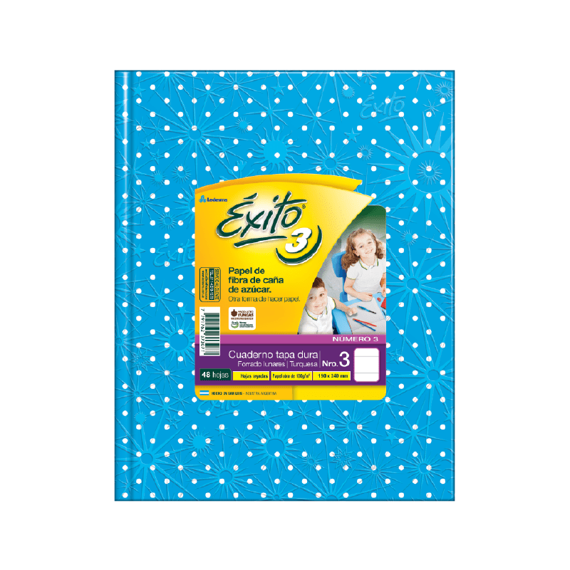 CUADERNO EXITO E3 LUNARES X48H = CELESTE