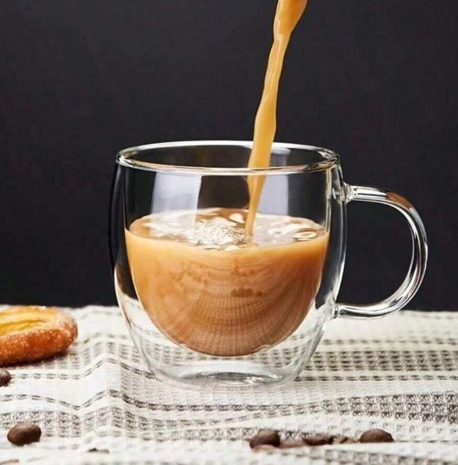 TAZA DE VIDRIO DOBLE PARED 150 ML