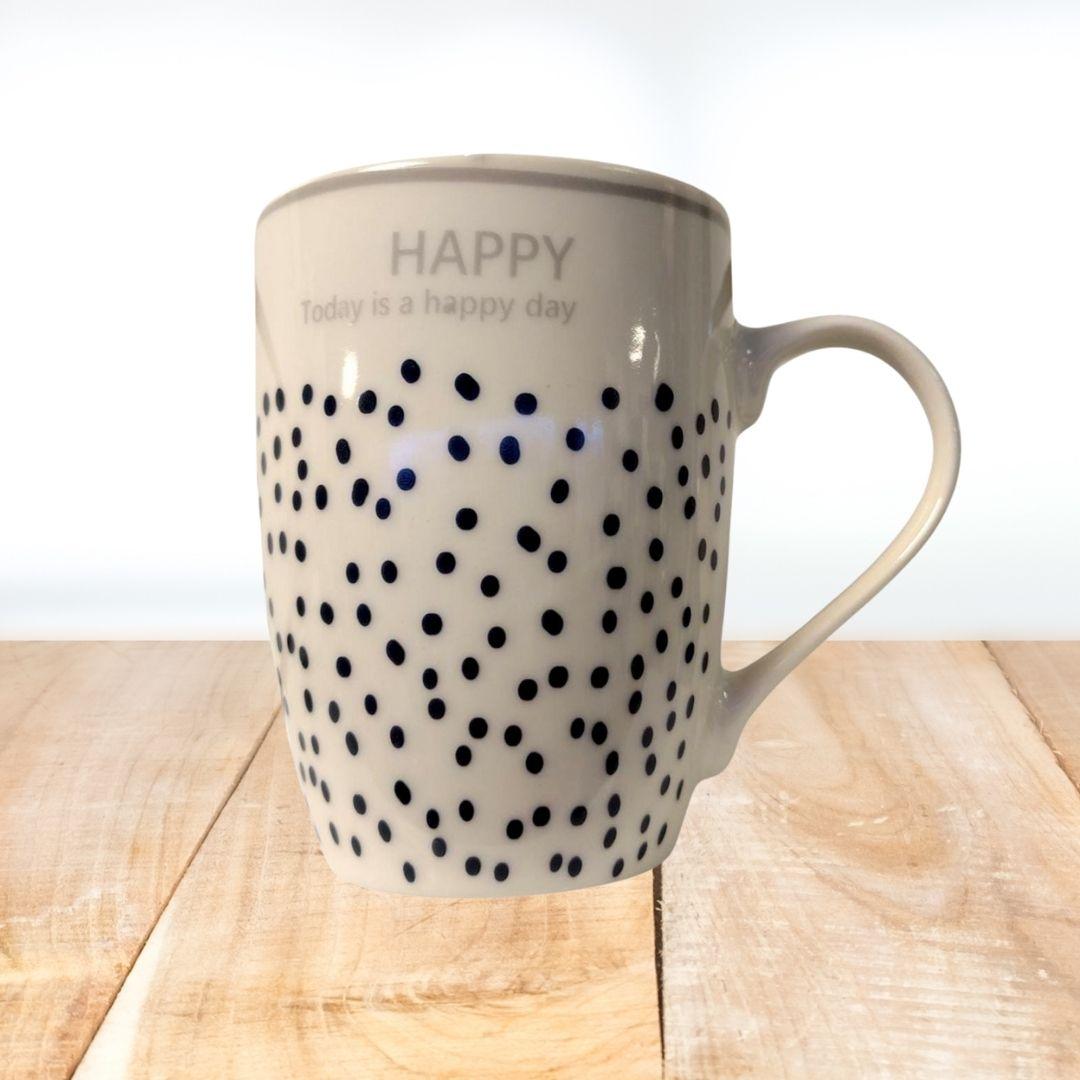 TAZA BOMBE CERAMICA PUNTOS 8.3X10.4CM