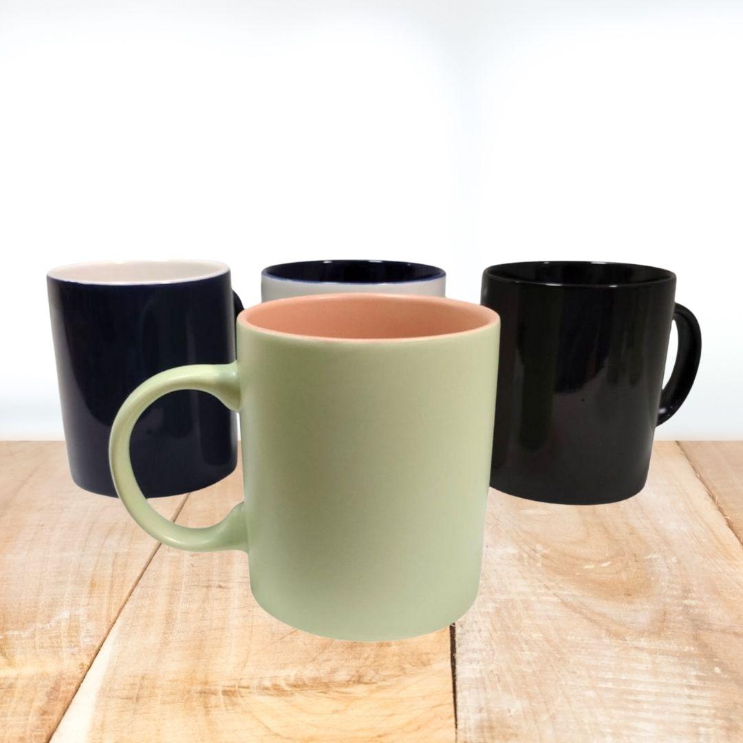 TAZA CERAMICA       LISA BICOLOR 8X9.5CM