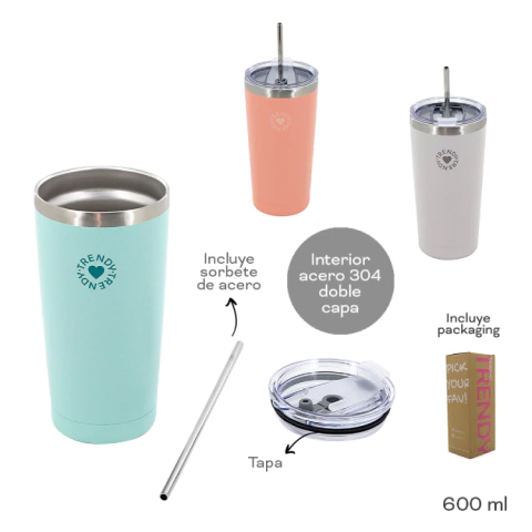 VASO TERMICO TRENDY 600 ML