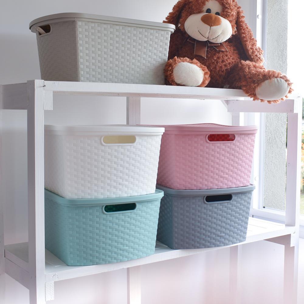 CANASTO RATAN  15 LTS. BEIGE