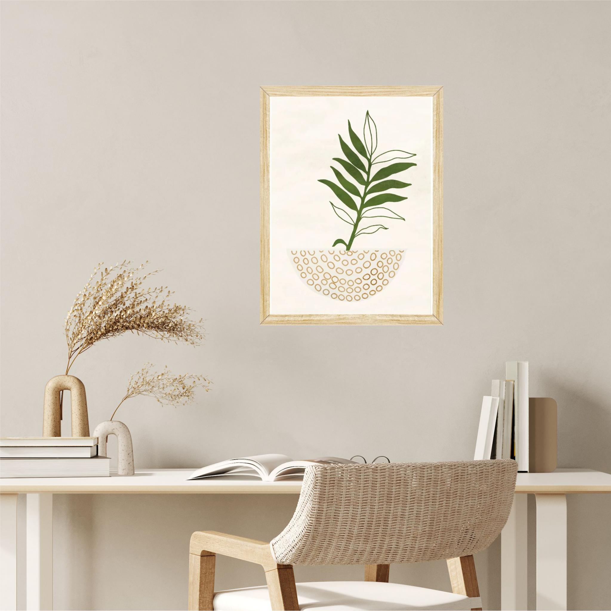 CUADRO HOJAS VERDES 20X30