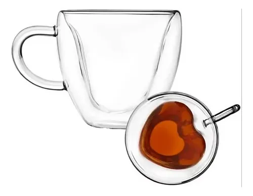 TAZA DOBLE VIDRIO FONDO CORAZON