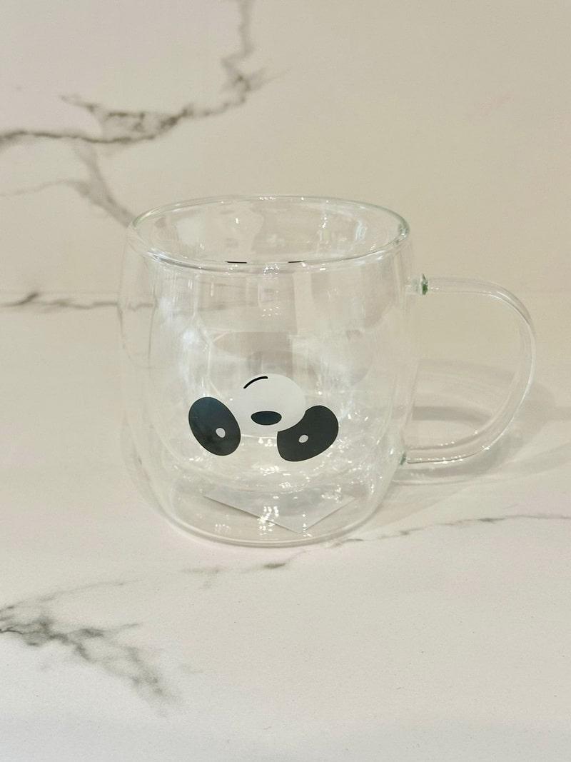 TAZA DOBLE VIDRIO ANIMAL 350ML