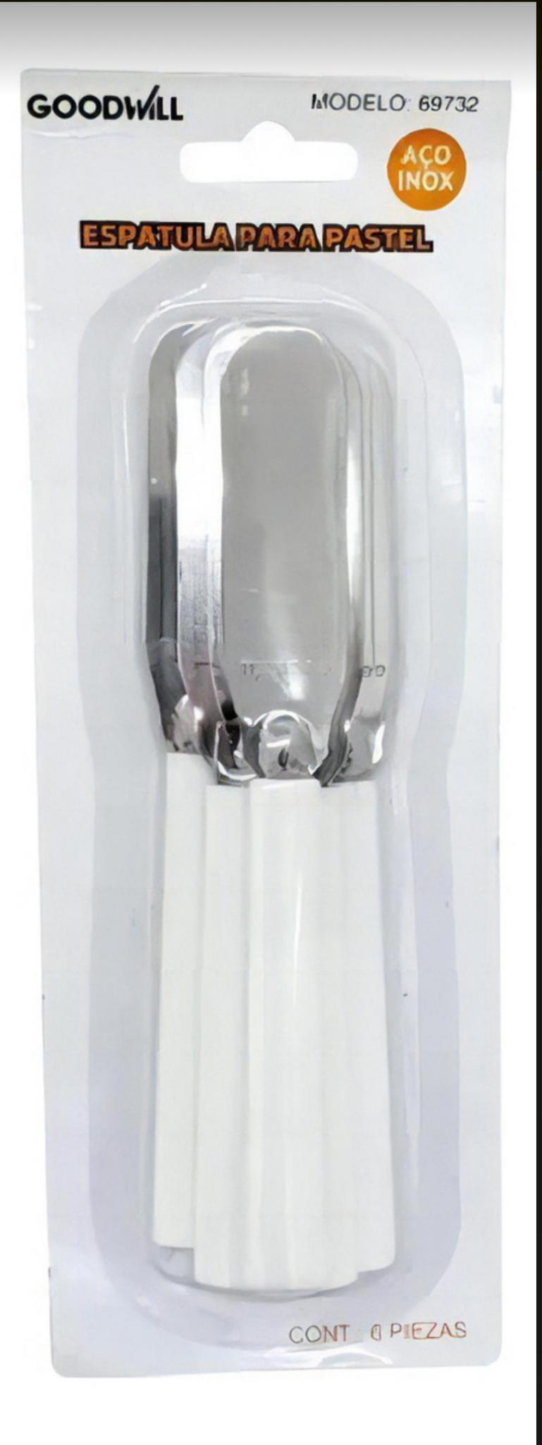 SET X6 CUCHILLO UNTADOR BLANCO 14CM