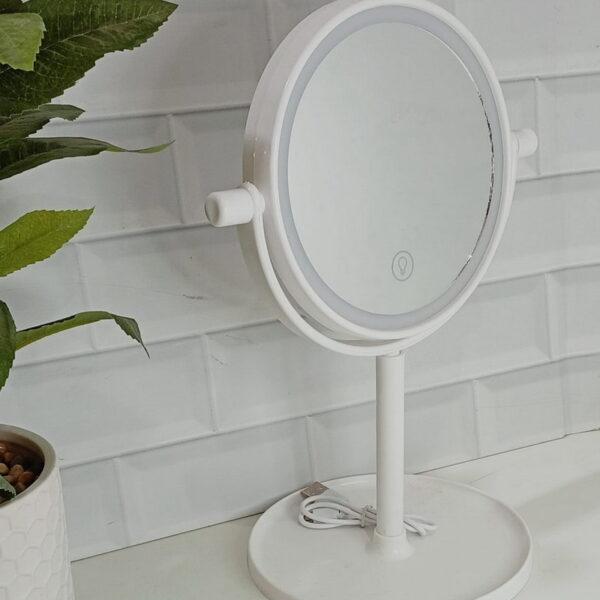 ESPEJO P/ MAQUILLAJE LUZ LED REDONDO
