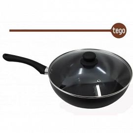 WOK TEGO 28X9.5 CERAM NEGRO