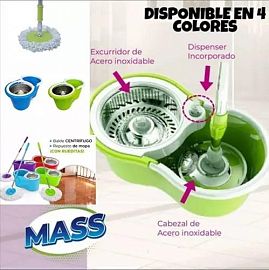 MOPA CENTRIFUGA CON DISPENSER Y REPUESTO