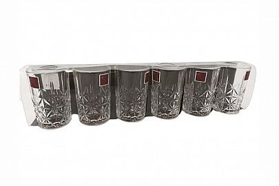 VASO/TAZA  SET X6 VIDRIO  DIAMANTES 120ML