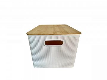 CANASTA PLAST.T/BAMBU 36X27X22