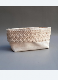 PANERA/ORGANIZADOR LINO CON PUNTILLA