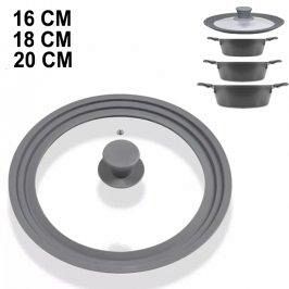TAPA P/OLLA SILICONA AJUSTABLE 20/18/16CM