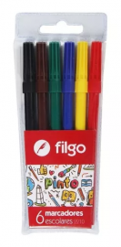 MARCADOR ESCOLAR FILGO PINTO V/COLORES X6U. (