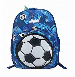 MOCHILA SKYLAR FUTBOL AZUL 3 CIERRES 43X21X34