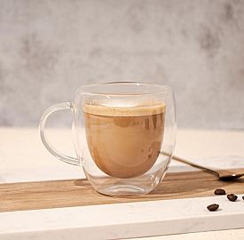 TAZA DE VIDRIO DOBLE PARED 250 ML