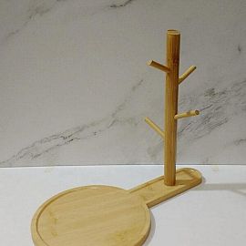 PORTA TAZA Y PLATO BAMBOO