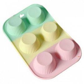 MOLDE SILICONA MUFFIN 6 UNID