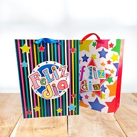 BOLSA DE REGALO FELIZ DIA 40X30X12CM