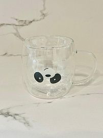 TAZA DOBLE VIDRIO ANIMAL 350ML